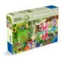 Puzzle pentru varstnici gradinarit cu sablon de imagine si suport din carton 100 piese mari XL